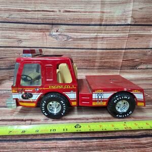 Vintage Nylint Pressed Steel/plastic fire truck semi red